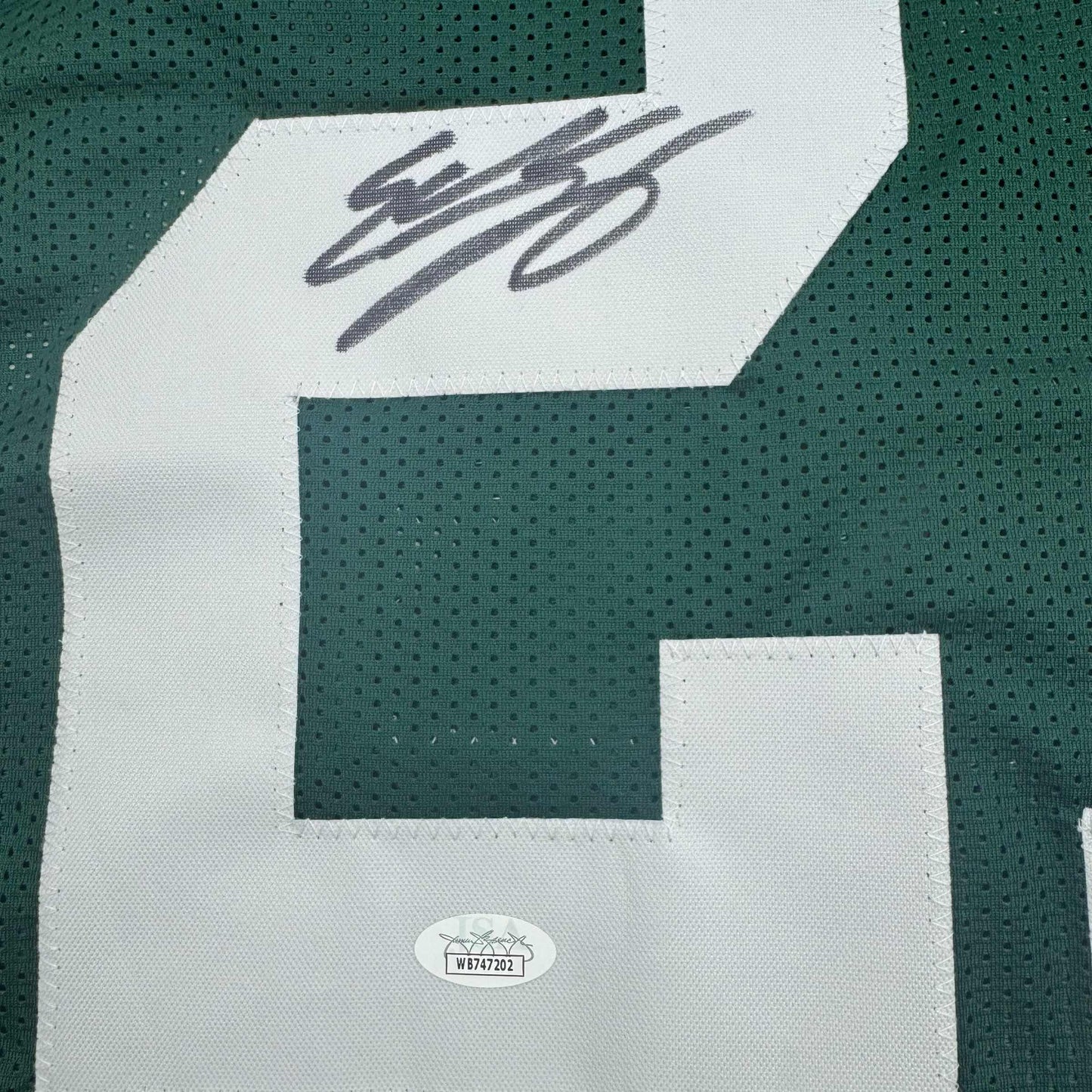 Autographed/Signed Eddie Lacy Green Bay Green Football Jersey JSA COA