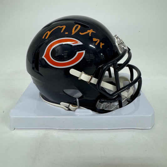 Autographed/Signed Montez Sweat Chicago Bears Mini Football Helmet Beckett BAS COA