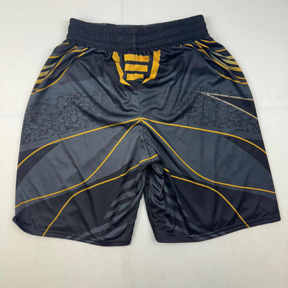 Autographed/Signed Stipe Miocic Black and Gold UFC MMA Trunks Shorts Ultimate Fighting Beckett BAS COA