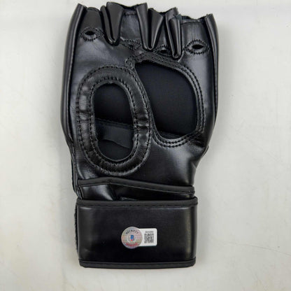Autographed/Signed Merab Dvalishvili Black Fighting Glove Beckett BAS COA Auto