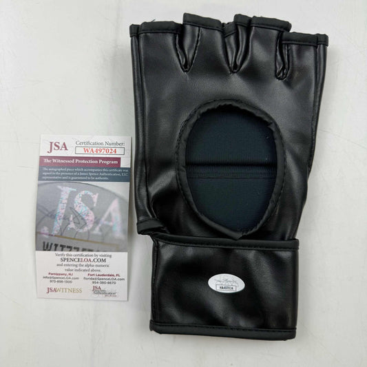 Autographed/Signed Shavkat Rakhmonov Black Fighting Glove JSA COA Auto