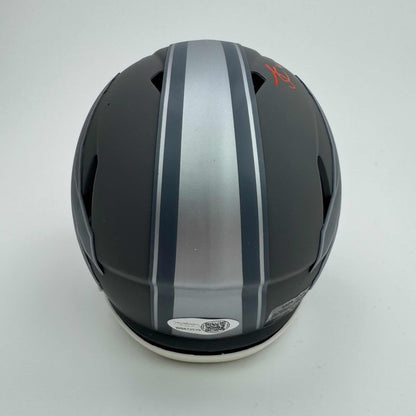 Autographed/Signed James Cook Buffalo Bills Slate Mini Football Helmet JSA COA