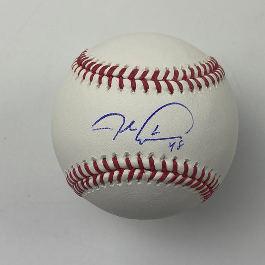 Autographed/Signed Jacob DeGrom Rawlings Official Major League Baseball ROML Steiner Sports COA Auto