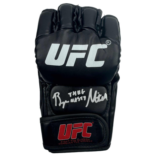 Autographed/Signed Bryce Mitchell "Thug Nasty" UFC MMA Black Fighting Glove Beckett BAS COA