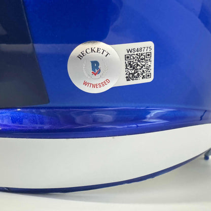 Autographed/Signed Deion Sanders Dallas Cowboys Flash Full Size FS F/S Replica Football Helmet Beckett BAS COA