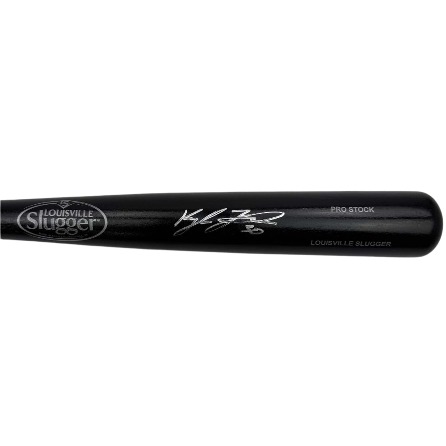Autographed/Signed Kyle Tucker Black Louisville Slugger Baseball Bat Beckett BAS COA