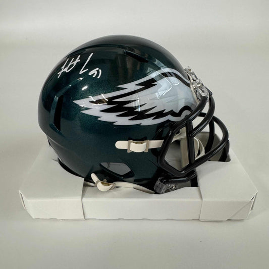Autographed/Signed Fletcher Cox Philadelphia Eagles Mini Football Helmet Beckett COA