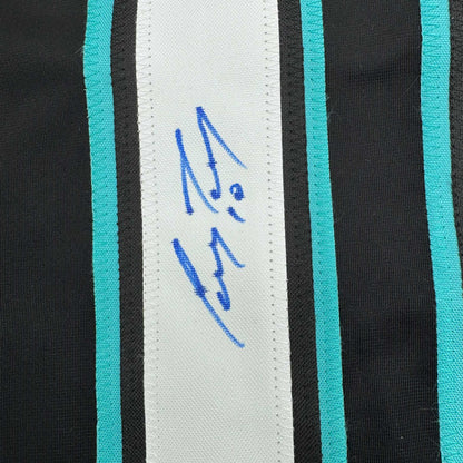 Autographed/Signed Corey Perry Anaheim Black Retro Hockey Jersey JSA COA