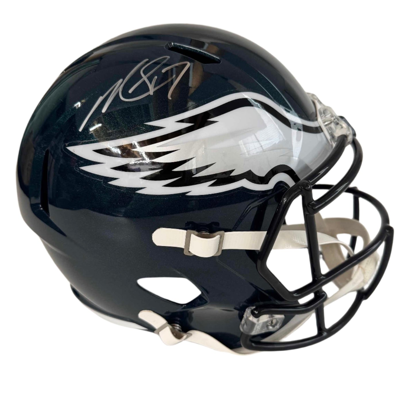 Autographed/Signed Michael Mike Vick Philadelphia Eagles Full Size FS F/S Replica Football Helmet Beckett BAS COA