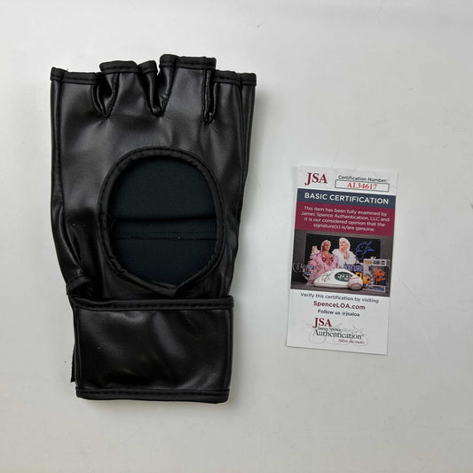 Autographed/Signed Max Holloway Inscribed Blessed UFC MMA Black Fighting Glove Beckett BAS COA Auto