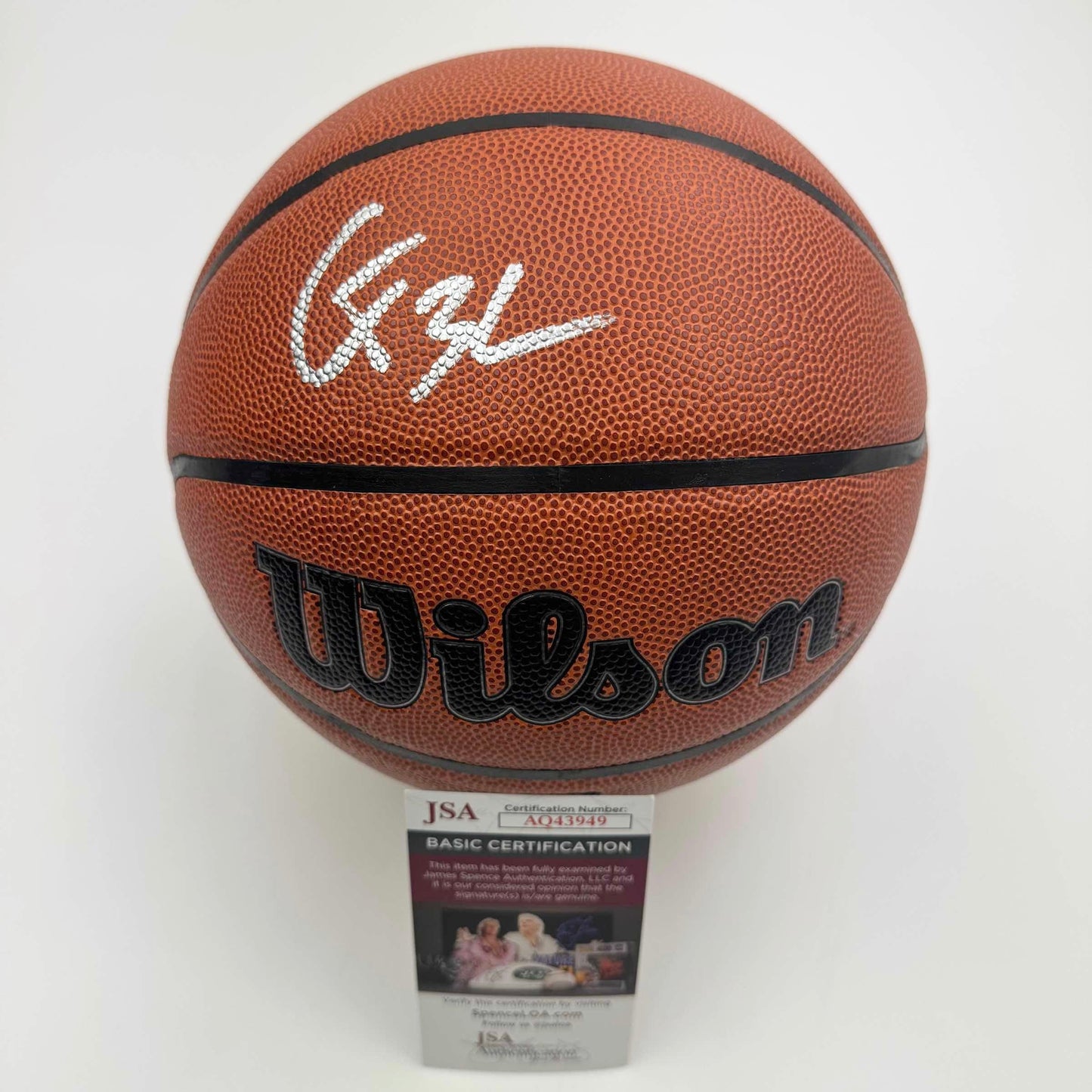 Autographed/Signed Cooper Flagg Dallas Mavericks Full Size Wilson Basketball JSA COA
