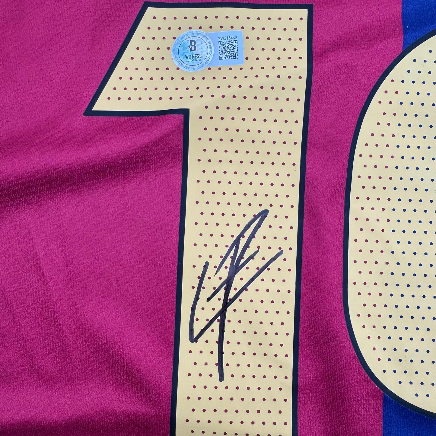 Autographed/Signed Lamine Yamal FC Barcelona Blue Soccer Jersey Beckett BAS COA