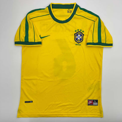 Autographed/Signed Roberto Carlos Brazil Yellow Soccer Jersey Beckett BAS COA