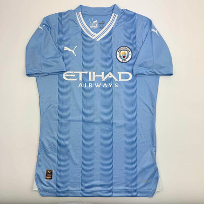 Autographed/Signed Kevin De Bruyne Manchester City Blue Soccer Futbol Jersey Beckett BAS COA