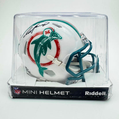 Autographed/Signed Dan Marino Miami Dolphins Mini Football Helmet Fanatics COA
