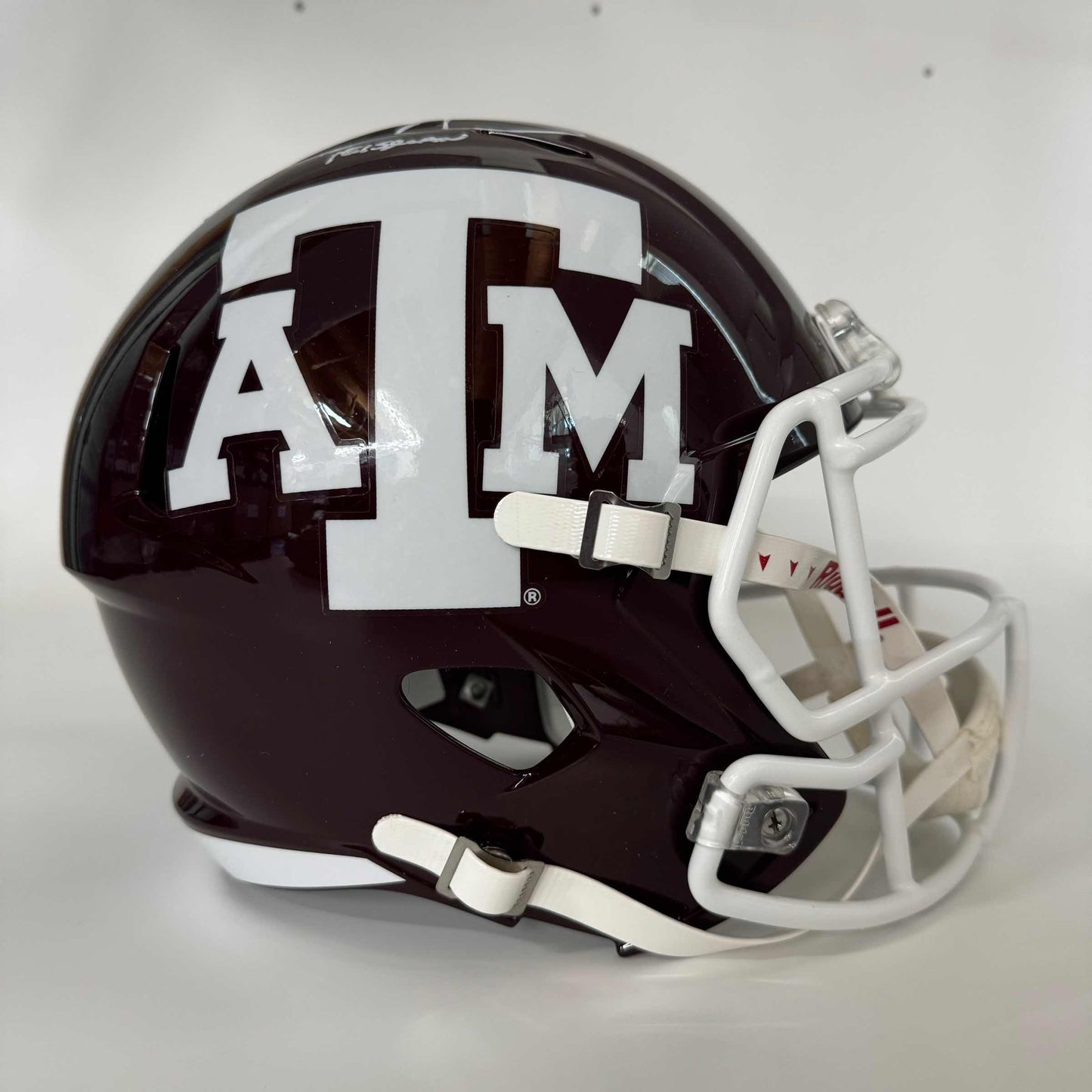 Autographed/Signed Johnny Manziel 12 Heisman Texas A&M Aggies Full Size FS F/S Replica College Football Helmet Beckett BAS COA