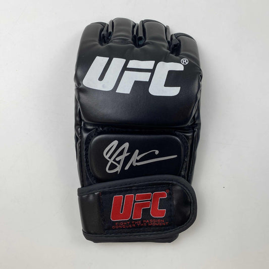 Autographed/Signed Stipe Miocic UFC MMA Black Fighting Glove Beckett BAS COA