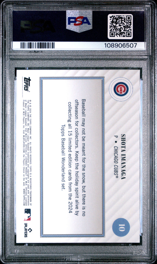 Graded 2024 Topps Wonderland Shota Imanaga #10 Rookie RC Baseball Card PSA 9 Mint