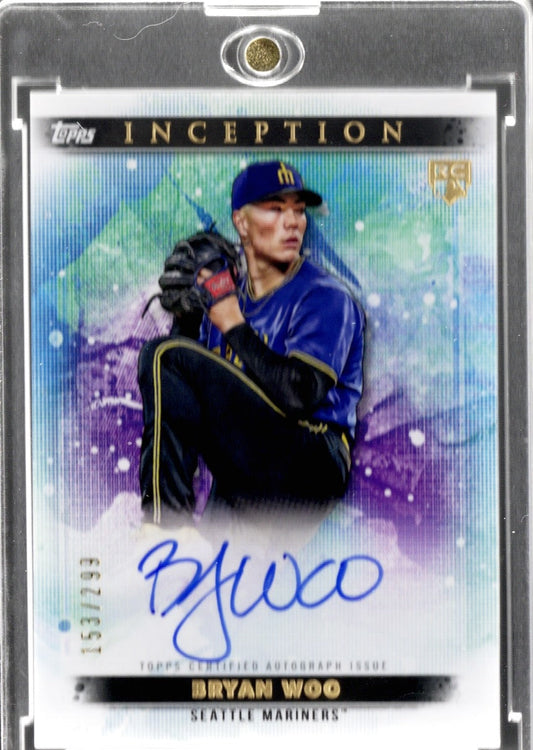 2024 Topps Inception Bryan Woo #BRESBW Autograph /299 Seattle Mariners Rookie RC Baseball Card