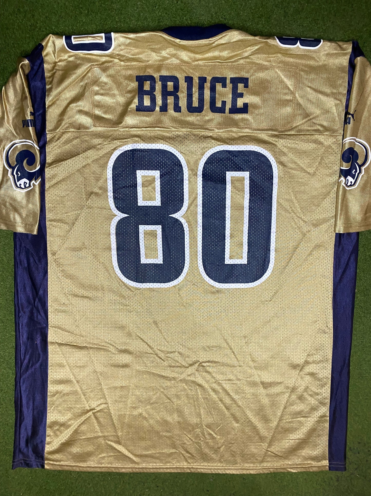 90s St. Louis Rams - Isaac Bruce #80 - Puma - Vintage NFL Jersey (XL) Gametime Vintage