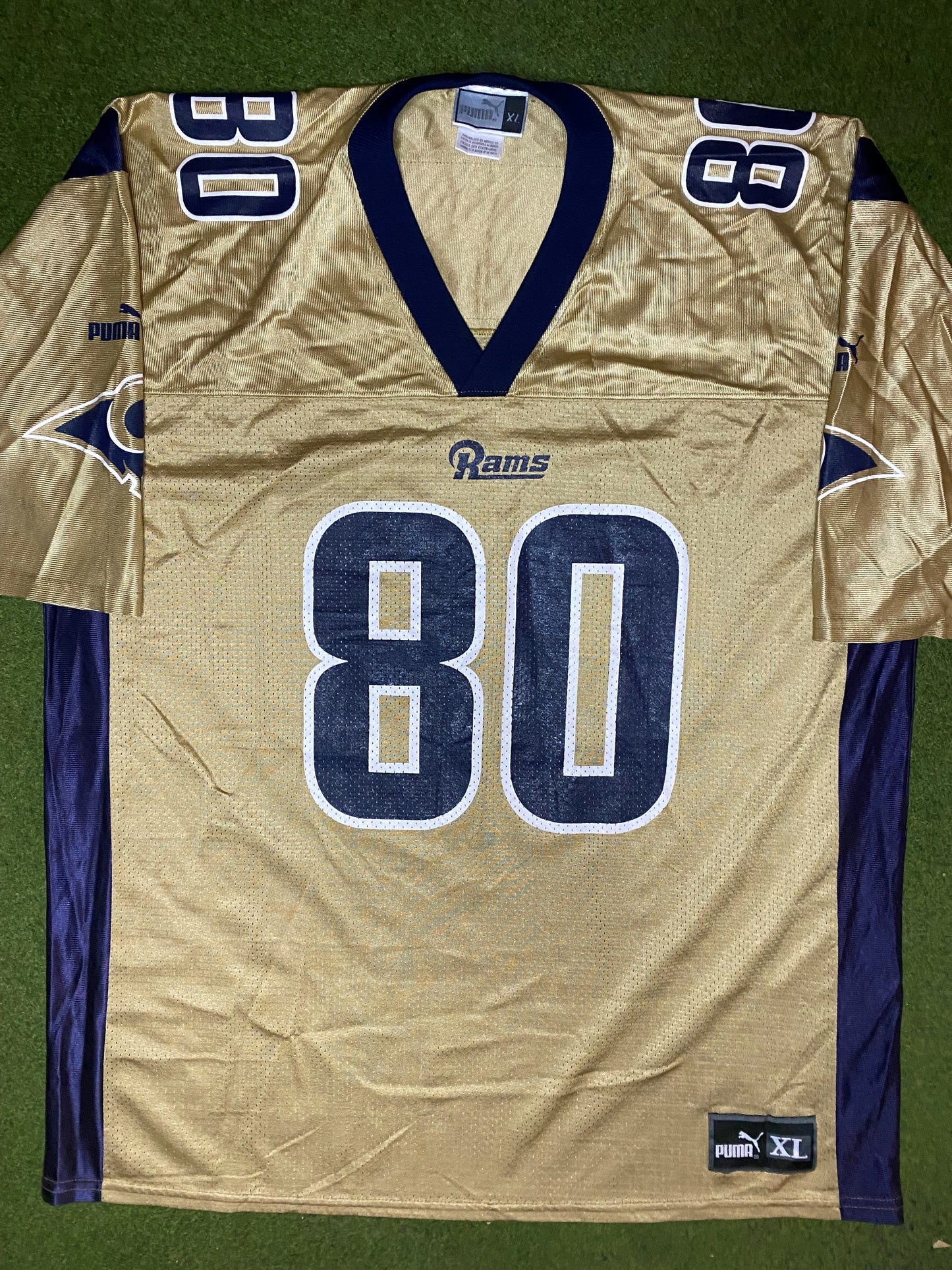 90s St. Louis Rams - Isaac Bruce #80 - Puma - Vintage NFL Jersey (XL) Gametime Vintage