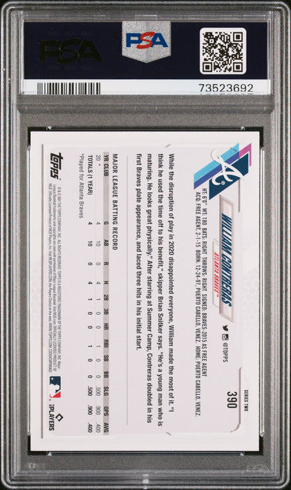 Graded 2021 Topps Complete Set William Contreras #390 Gold Star Rookie RC Baseball Card PSA 10 Gem Mint