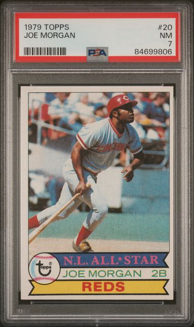 Graded 1979 Topps Joe Morgan #20 Baseball Card PSA 7 Near Mint