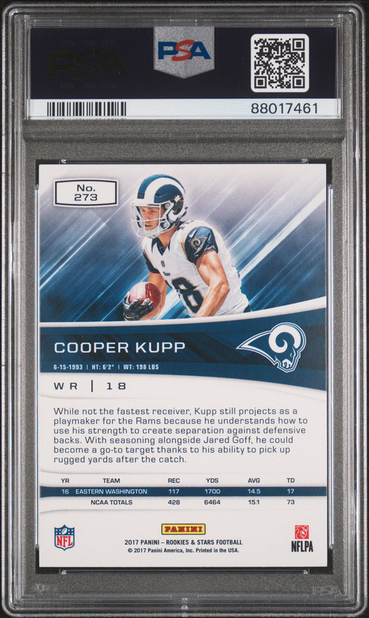 Graded 2017 Panini Rookies & Stars Cooper Kupp #273 Rookie RC Football Card PSA 10 Gem Mint