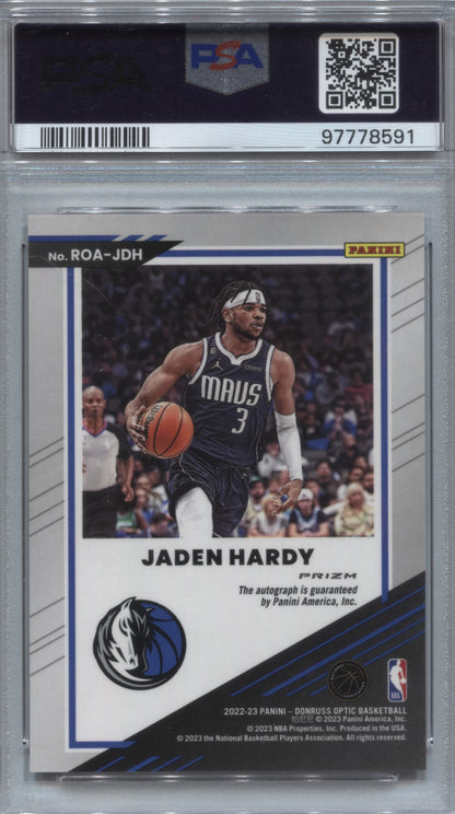 2022-23 Donruss Optic Jaden Hardy Choice Rookie Optics Auto #ROA-JDH PSA 10