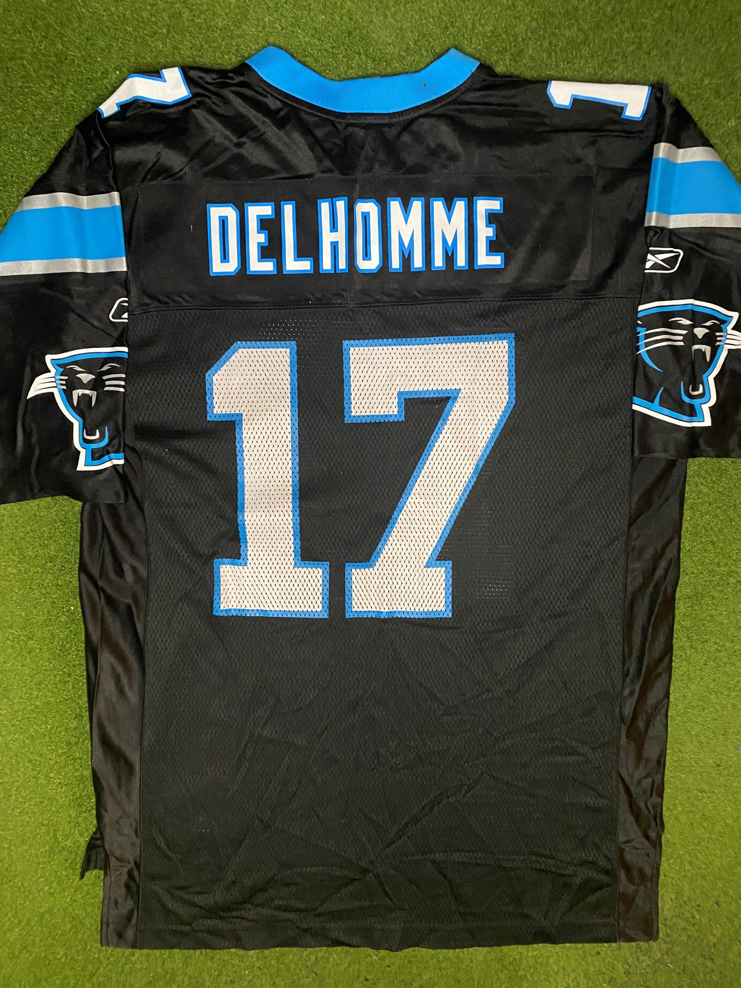 00s Carolina Panthers - Jake Delhomme #17 - Reebok - Vintage NFL Jersey (Large) Gametime Vintage