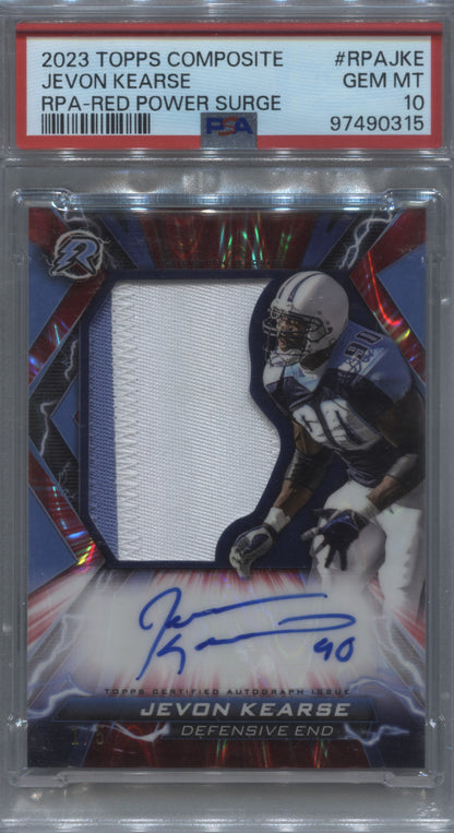 2023 Topps Composite Jevon Kearse Red Power Surge Patch Auto /5 #RPA-JKE PSA 10