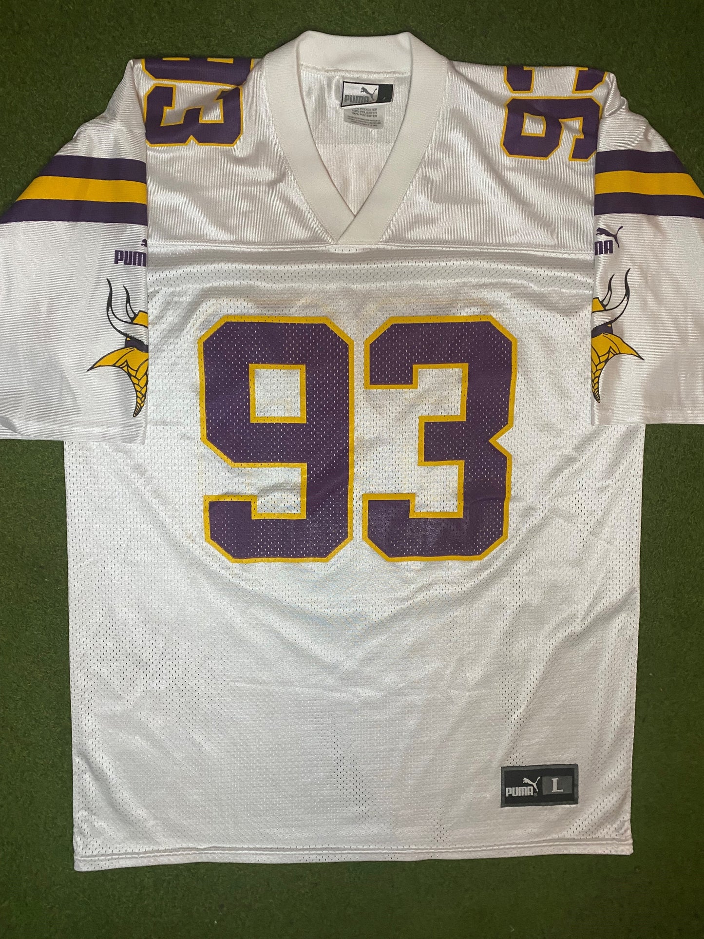 90s Minnesota Vikings - John Randle #93 - Puma - Vintage NFL Jersey (Large)