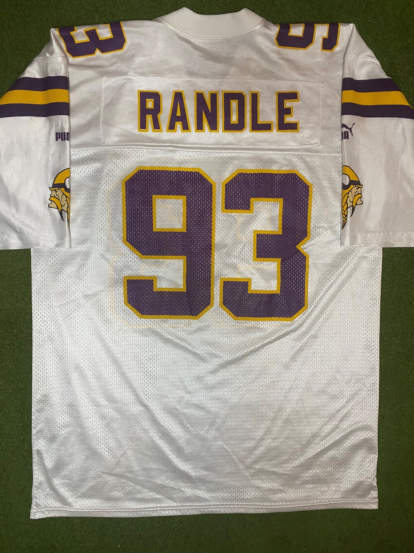 90s Minnesota Vikings - John Randle #93 - Puma - Vintage NFL Jersey (Large)