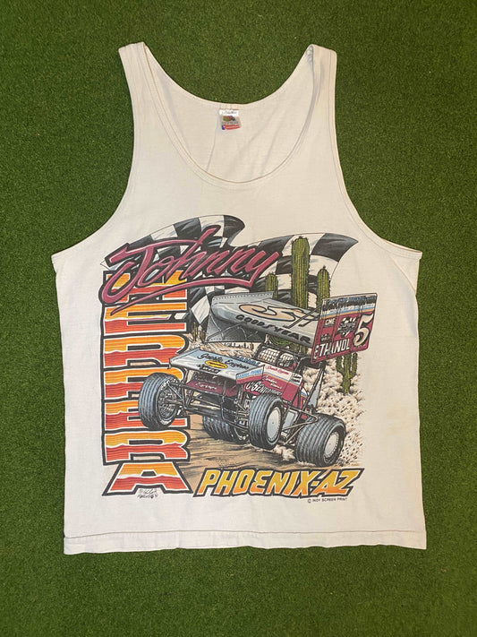 1995 Johnny Herrera - Phoenix Arizona - Double Sided - Vintage NASCAR Tank (Large)