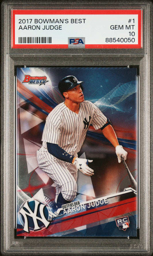 Graded 2017 Topps Bowmans Best Aaron Judge #1 Rookie RC Baseball Card PSA 10 Gem Mint