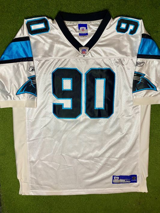 00s Carolina Panthers - Julius Peppers #90 - Reebok Stitched - Vintage NFL Jersey (52) 