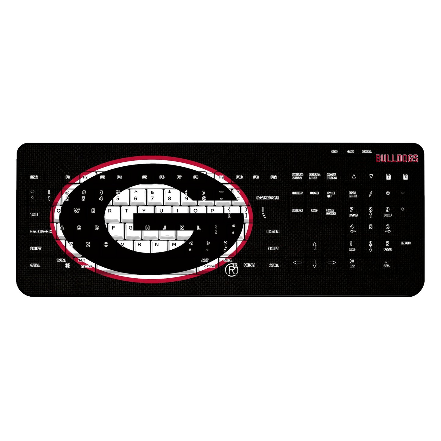University of Georgia Bulldogs Solid Wireless USB Keyboard