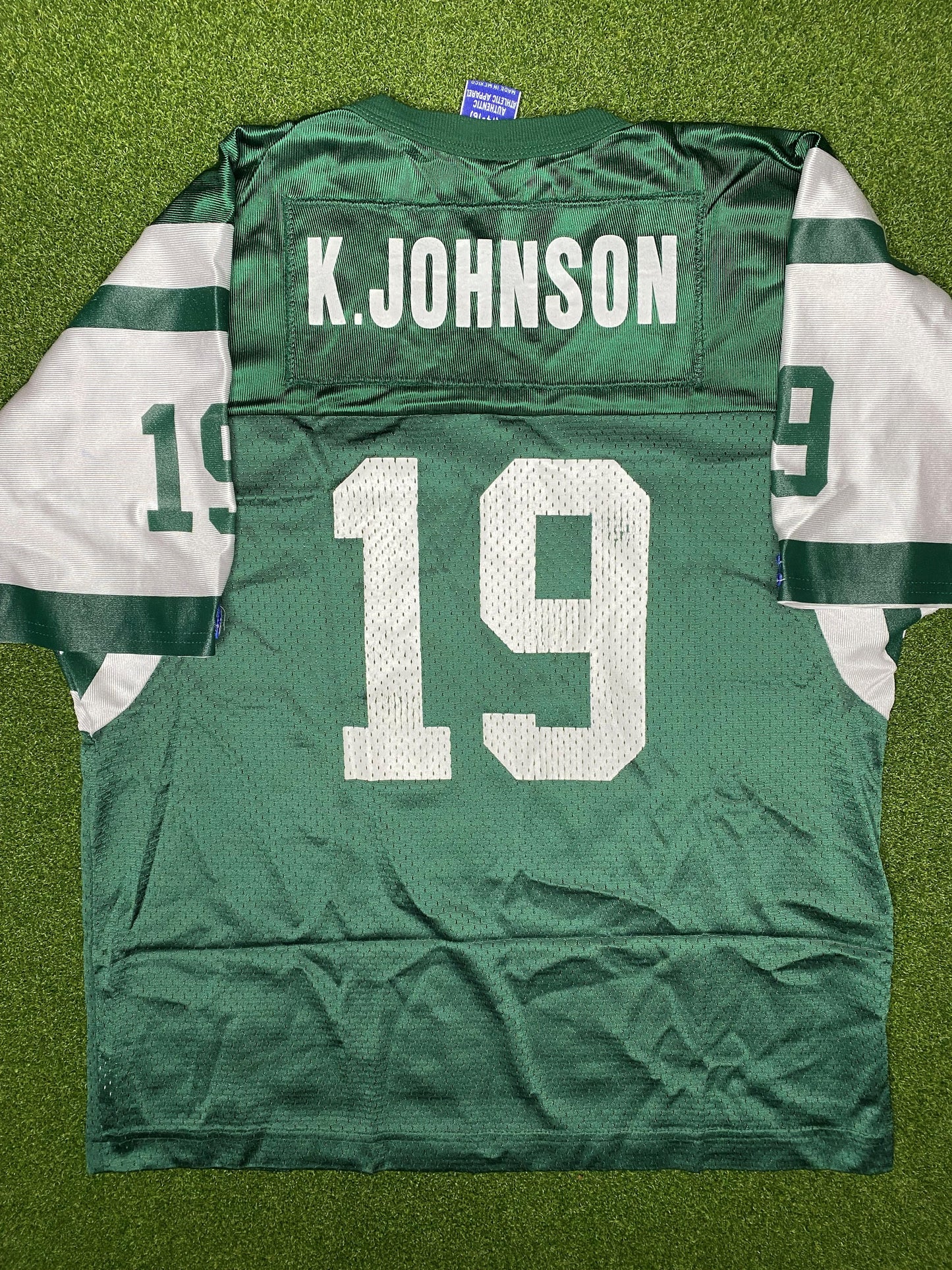 1996-1999 New York Jets - Keyshawn Johnson #19 - Vintage NFL Jersey (Youth Large)