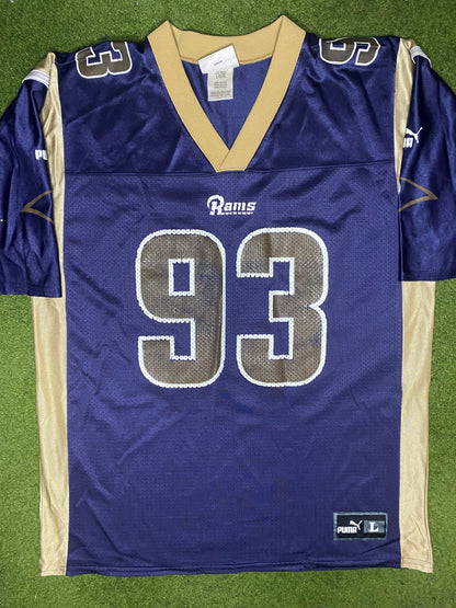 1995-2000 St. Louis Rams - Kevin Carter #93 - Vintage NFL Jersey (Large) - Gametime Vintage