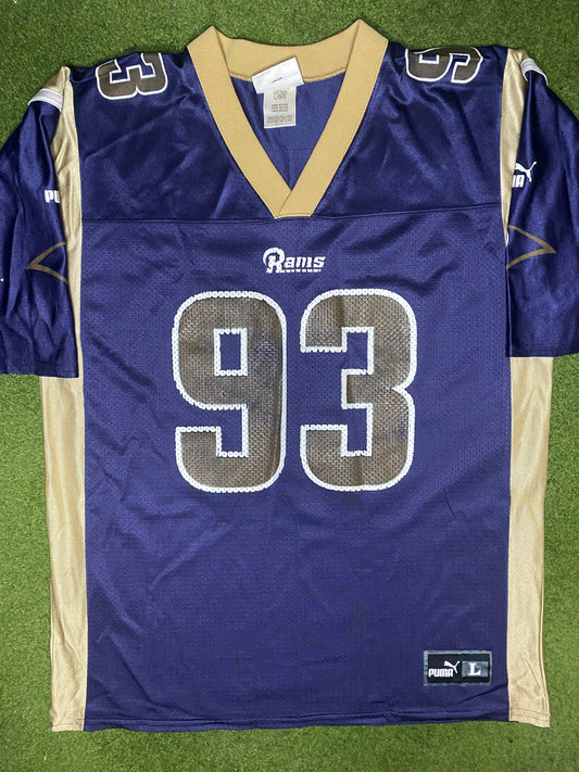 1995-2000 St. Louis Rams - Kevin Carter #93 - Vintage NFL Jersey (Large) - Gametime Vintage