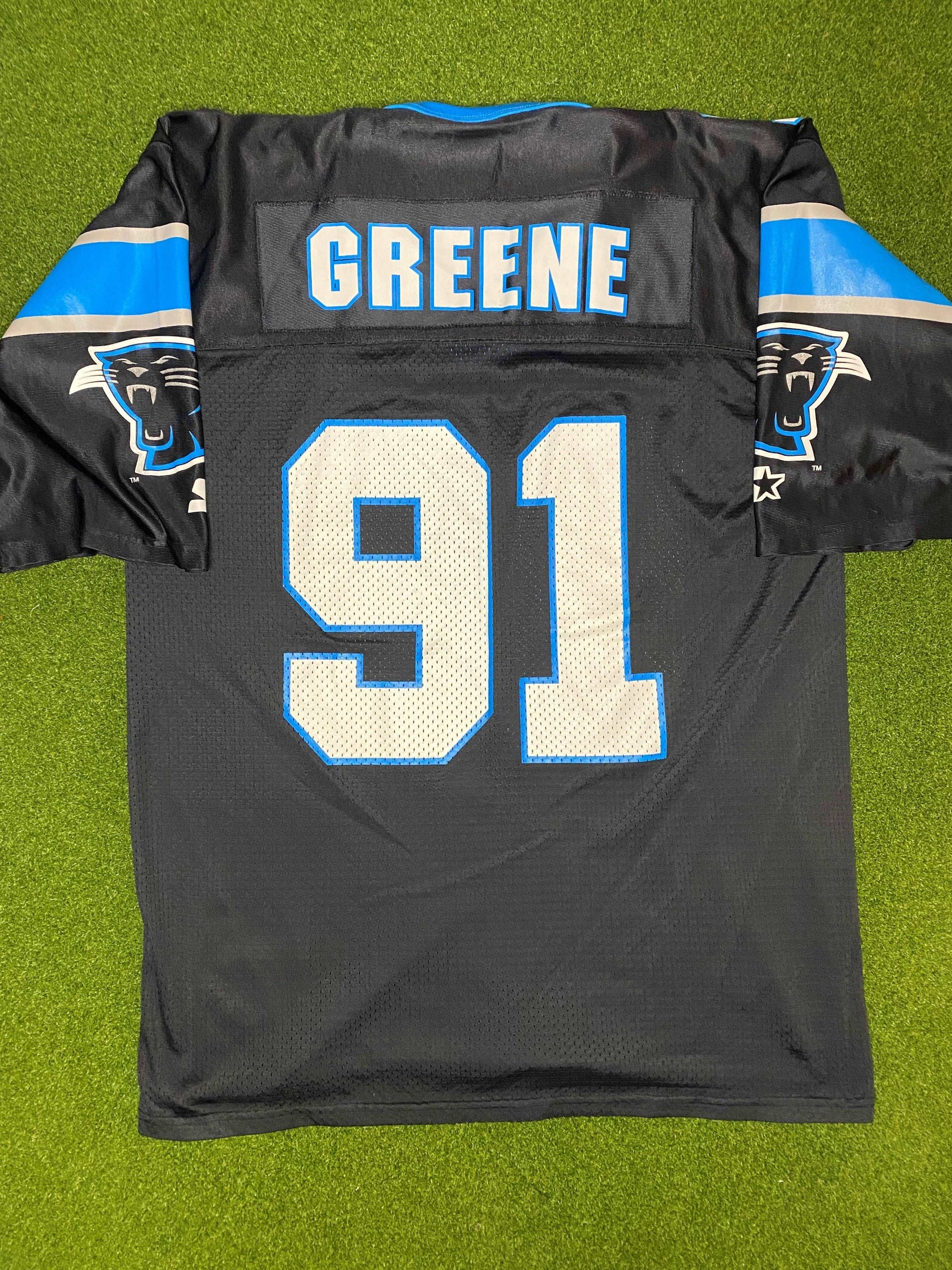 90s Carolina Panthers - Kevin Greene #91 - Starter - Vintage NFL Jersey (48)