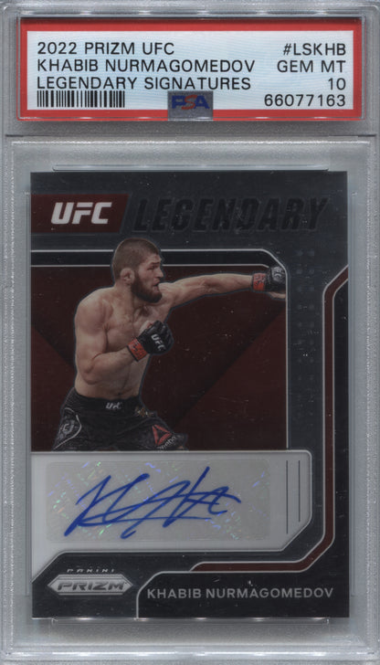 2022 Panini Prizm UFC Khabib Nurmagomedov Legendary Signatures Auto #LS-KHB PS