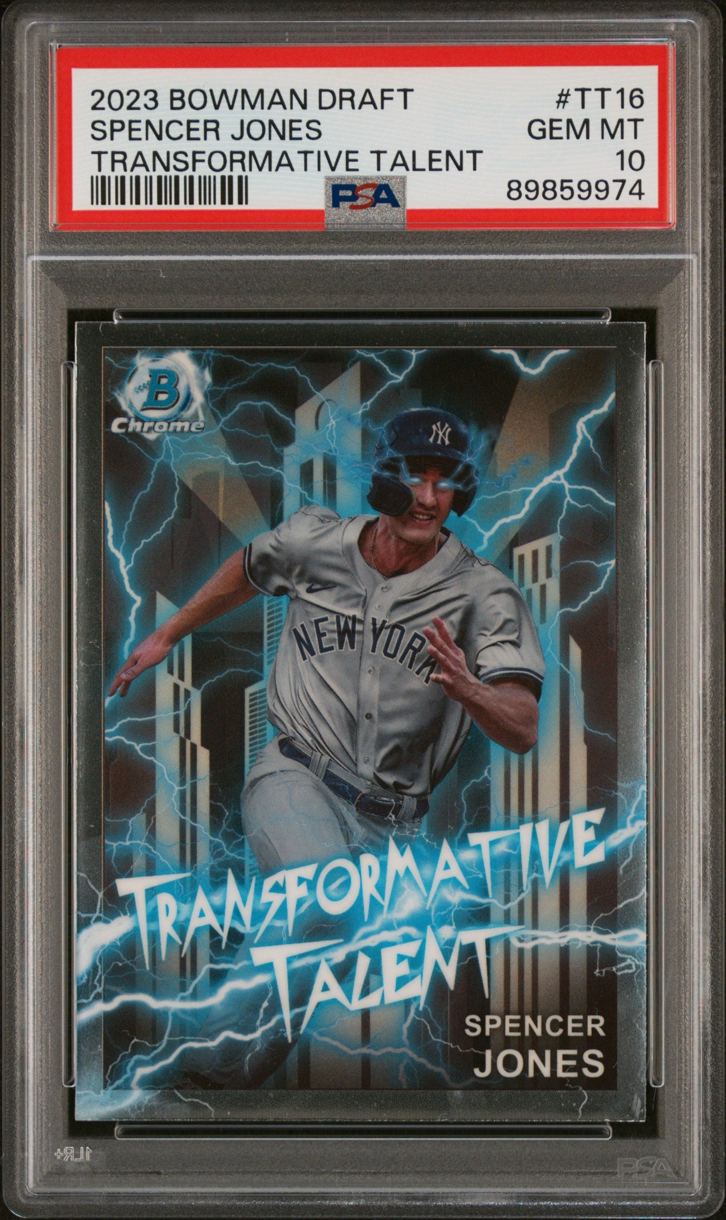 Graded 2023 Topps Bowman Draft Spencer Jones #TT16 Transformative Talent Rookie RC Baseball Card PSA 10 Gem Mint