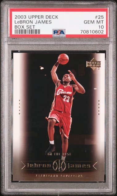 Graded 2003 Upper Deck LeBron James #25 Box Set Rookie RC Basketball Card PSA 10 Gem Mint