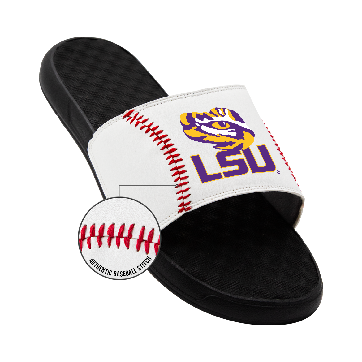 LSU Tigers Baseball Stitch Slide Sandals