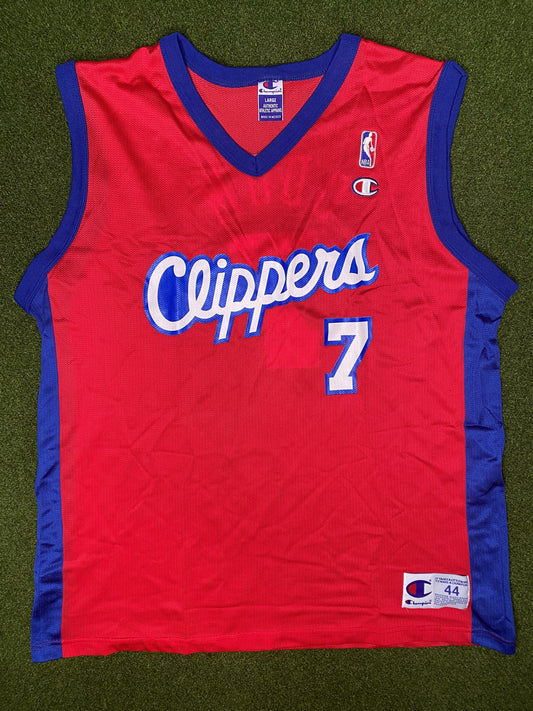 1999-2001 Los Angeles Clippers - Lamar Odom #7 - Vintage NBA Jersey (44)