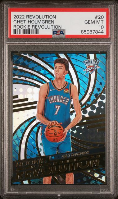 Graded 2022 Panini Revolution Chet Holmgren #20 Rookie Revolution RC Basketball Card PSA 10 Gem Mint