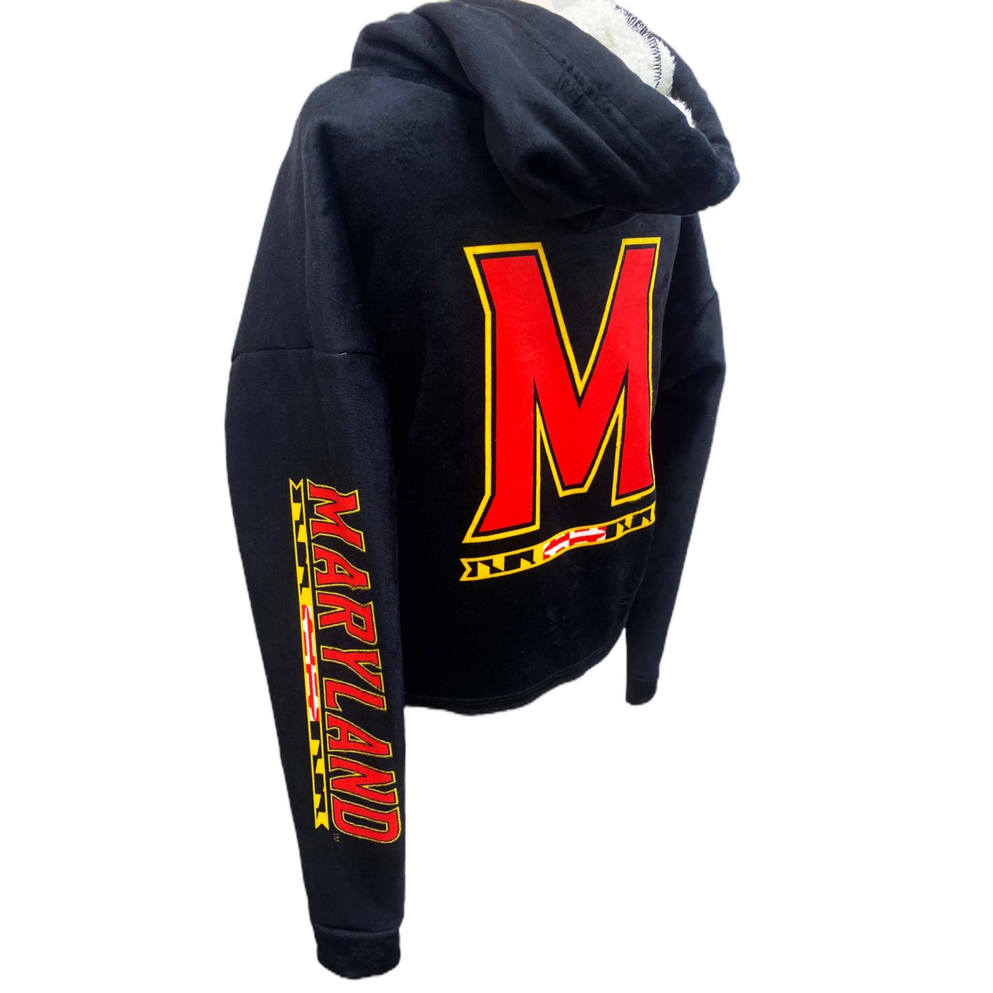 Maryland Terps Black Varsity Furry Hoodie