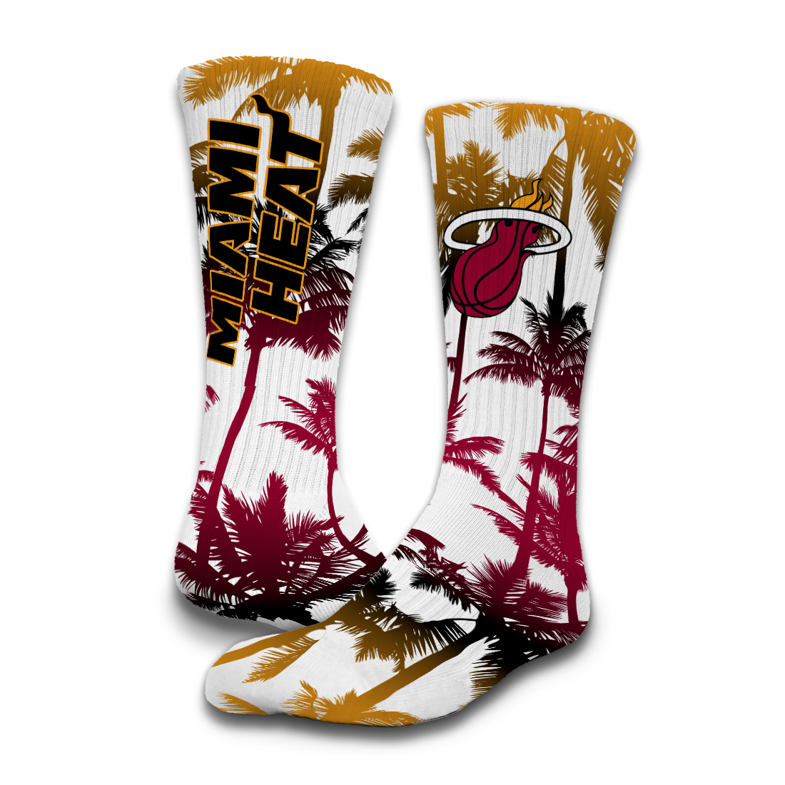 Miami Heat Palm Tree Socks