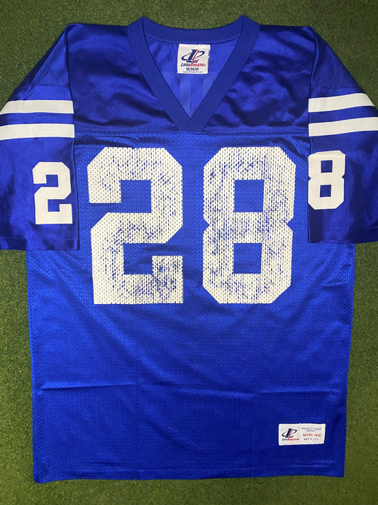 1994-1998 Indianapolis Colts - Marshall Faulk #28 - Logo Athletic - Vintage NFL Jersey (Medium) - Gametime Vintage